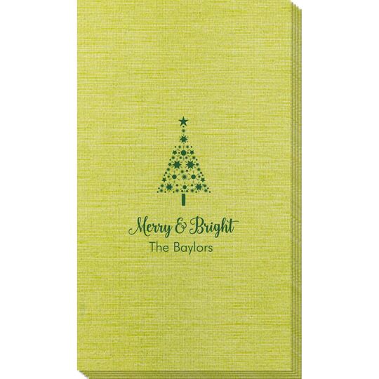 Starred Christmas Tree Bamboo Luxe Guest Towels